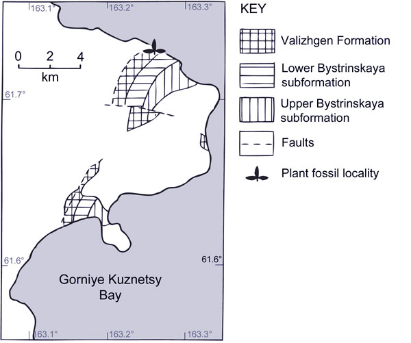 Map of the Yelistratov Peninsula, N.E. Russia